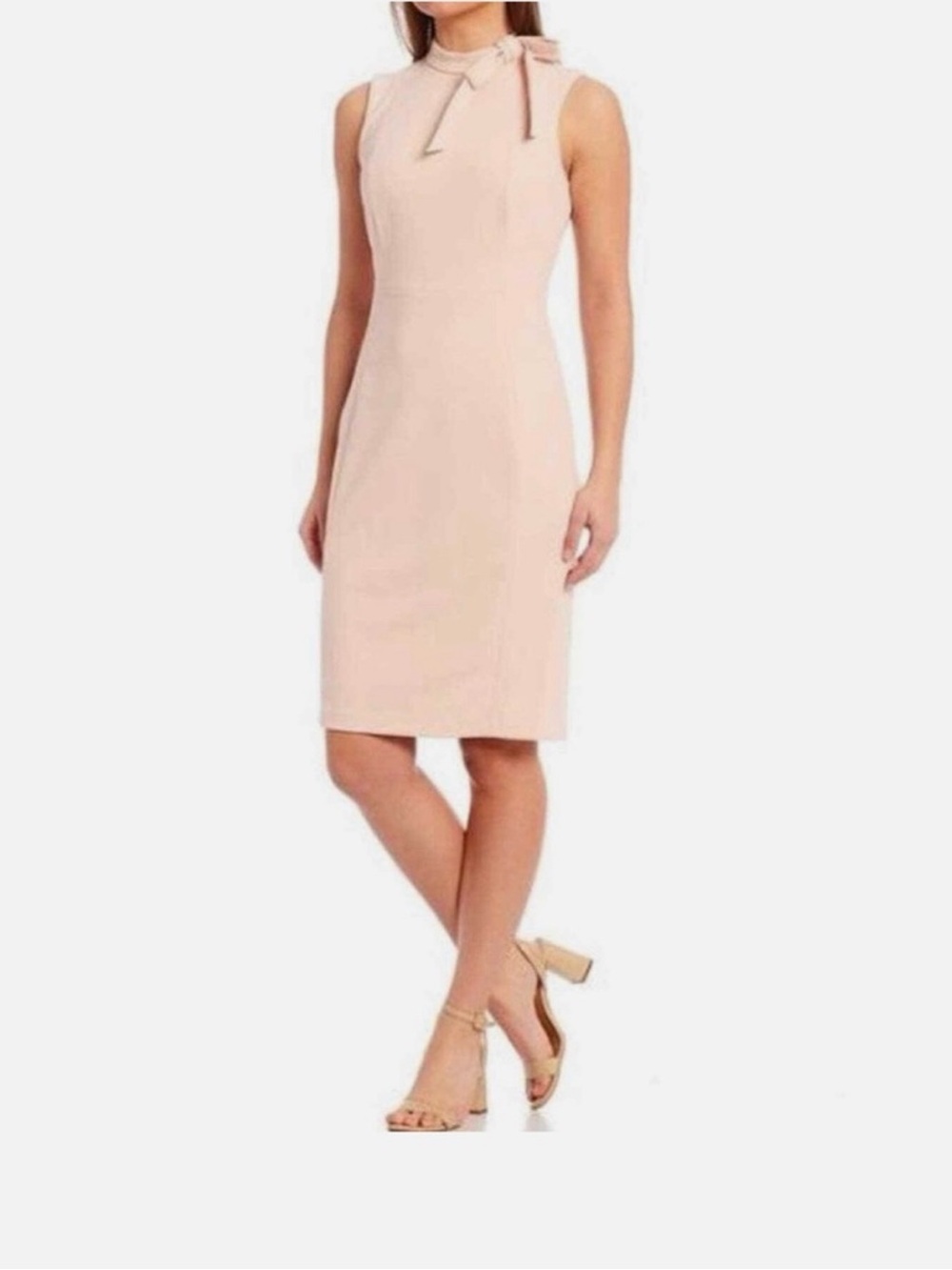 Calvin Klein Women's Light Pink Bow-Detail Dress
